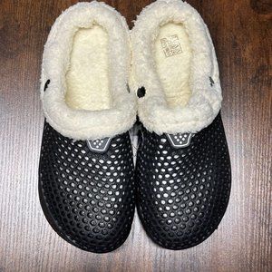 Women's Clog Faux Fur Lined Breathable Mesh Non-slip EVA sole Indoor Outdoor 5.5